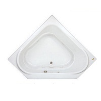  Capella 60" Corner Whirlpool Bath - White