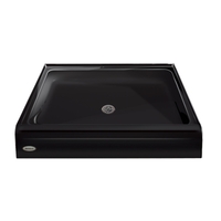 Cayman Single Threshold Up To 42" Shower Base - Black