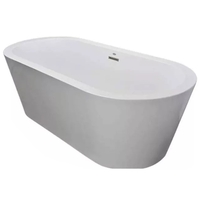  Celeste Unique Size Soaking Tub - White / Chrome Trim