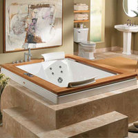  Fuzion Unique Size Whirlpool Bath - White