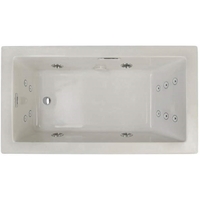  Elara 72"x 36" Whirlpool Bath - Oyster / Chrome