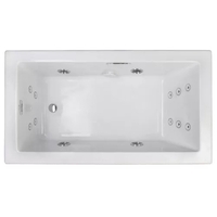  Elara 72" x 42" Whirlpool Bath - White / Chrome