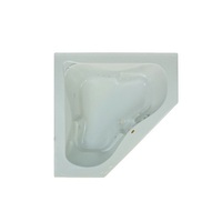  Signature 60" Corner Whirlpool Bath - White