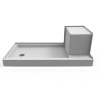  Catalina Single Threshold 48'' and Larger Shower Base - White