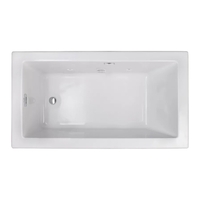  Elara 72" x 42" Whirlpool Bath - White