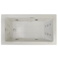  Elara 72" x 42" Whirlpool Bath - Oyster / Chrome