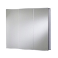  Tri-view Medicine Cabinet - Silver Annodized