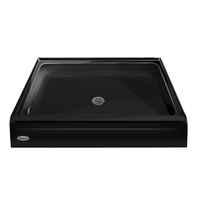  Cayman Single Threshold 48'' and Larger Shower Base - Black