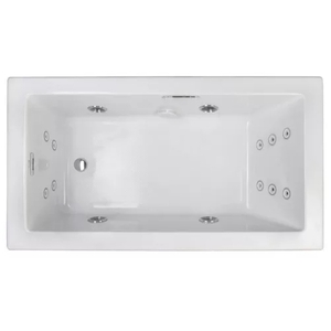 JELA7242WLR2HXWC Elara 72" x 42" Whirlpool Bath - White / Chrome