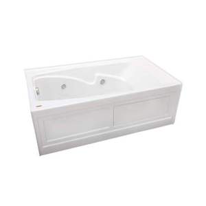 JCTS6032WRL2XXW Cetra 60'' x 32'' Whirlpool Bath - White