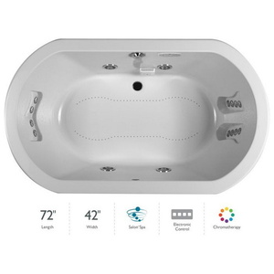 JANZ7242CCR4CHW Anza 72" x 42" Combination Tub - White