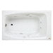 Jacuzzi JCET6036WLR2HXB Black 60'' x 36'' Whirlpool Bath