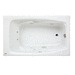 Jacuzzi JCET6036WRL2CHB Black 60'' x 36'' Whirlpool Bath