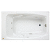 Jacuzzi JCET6036WRL2HXB Black 60'' x 36'' Whirlpool Bath