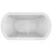 Jacuzzi JDUE7242WCR4CPWC White / Chrome 72" x 42" Whirlpool Bath
