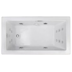 JELA7242WLR2HXWW Elara 72" x 42" Whirlpool Bath - White / White