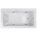 Jacuzzi JELA7242WRL2HXWC White / Chrome 72" x 42" Whirlpool Bath