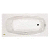 Jacuzzi JAMS7236WLR2XXW White 72" x 36" Whirlpool Bath