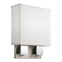  Santiago 1 Bulb Wall Sconce - Brushed Nickel & Chrome