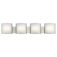  4 or More Bulb Bathroom Lighting - Brushed Nickel