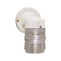  Utilitarian Entrance Outdoor Wall Light - White