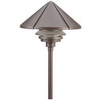  One Tier Path Lighting Landscape Light - Textured Architectural Bronze