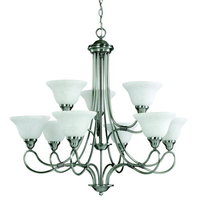  Stafford Large Foyer Chandelier Chandelier - Antique Pewter