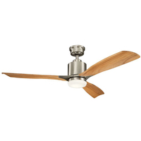  Ridley II Large Fan (52'' to 59'') Ceiling Fan - Brushed Stainless Steel