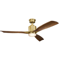  Ridley II Large Fan (52'' to 59'') Ceiling Fan - Natural Brass