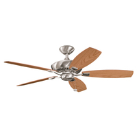  Canfield Large Fan (52'' to 59'') Ceiling Fan - Brushed Stainless Steel / Light Oak