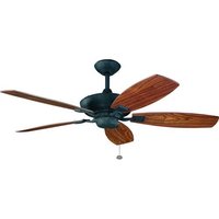  Canfield Large Fan (52'' to 59'') Ceiling Fan - Distressed Black / Walnut