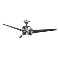  Cadence Large Fan (52'' to 59'') Ceiling Fan - Midnight Chrome / Satin Black