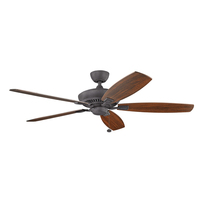  Tulle Oversize Fan (60'' and Larger) Ceiling Fan - Distressed Black