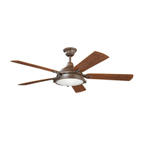  Hatteras Bay Patio Oversize Fan (60'' and Larger) Ceiling Fan - Tannery Bronze Powder Coat