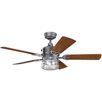  Lyndon Patio Large Fan (52'' to 59'') Ceiling Fan - Weathered Steel Powder Coat