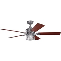  Lyndon Patio Large Fan (52'' to 59'') Ceiling Fan - Weathered Steel Powder Coat