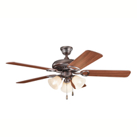  Sutter Place Premier Large Fan (52'' to 59'') Ceiling Fan - Oil Brushed Bronze / Walnut