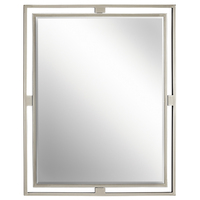  Hendrik Square / Rectangular Mirror - Brushed Nickel