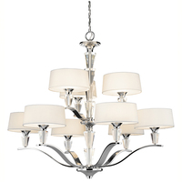  Crystal Persuasion Large Foyer Chandelier Chandelier - Chrome