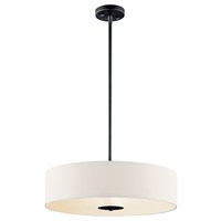  Inverted Pendant Drum Pendant Pendant Light - Black