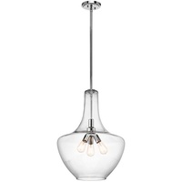  Everly Drum Pendant Pendant Light - Chrome