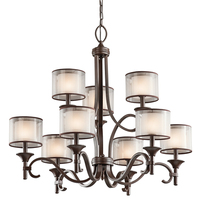  Lacey Mid Sized Chandelier Chandelier - Mission Bronze