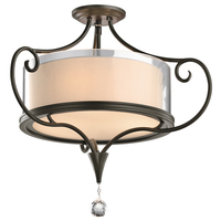  Lara Semi Flush Mount Ceiling Light - Shadow Bronze