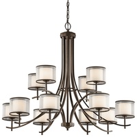  Tallie Large Foyer Chandelier Chandelier - Mission Bronze