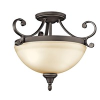  Monroe Semi Flush Mount Ceiling Light - Olde Bronze