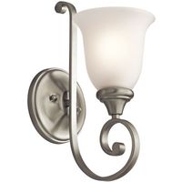  Monroe 1 Bulb Wall Sconce - Brushed Nickel