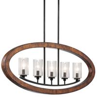  Grand Bank Linear Pendant Pendant Light - Auburn Stained