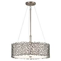  Silver Coral Down Light Pendant Light - Classic Pewter