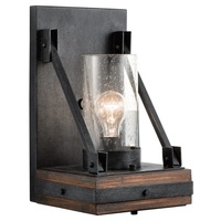  Colerne 1 Bulb Wall Sconce - Auburn Stained Finish