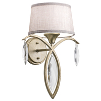  Casilda 1 Bulb Wall Sconce - Sterling Gold